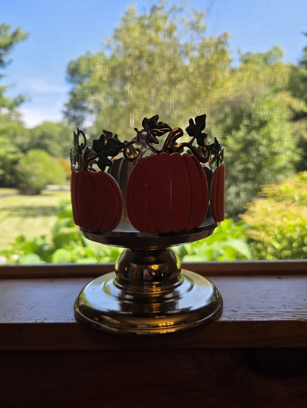 🎈2/$15 Pumpkin Metal Candle Holder — Orange Decorative Home Accent